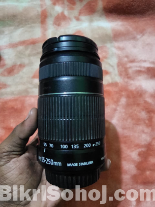 Canon 600D With 55-250 Zoom Lens+ 18-55 KIt Lens